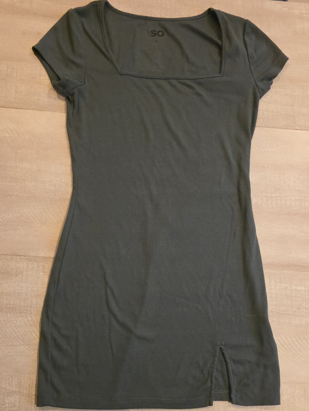 SO Olive Green Square Dress